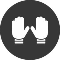 Glove Glyph Inverted Icon vector