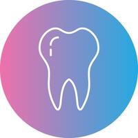 Dental Line Gradient Circle Icon vector