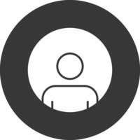 User Glyph Inverted Icon vector