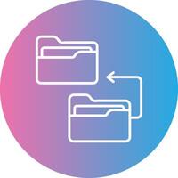 Backlog Line Gradient Circle Icon vector