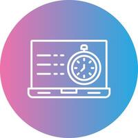 Timer Line Gradient Circle Icon vector