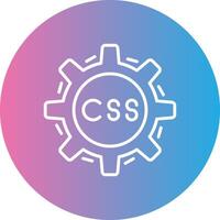 Css Coding Line Gradient Circle Icon vector