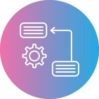 Prioritize Line Gradient Circle Icon vector