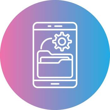 Software Development Line Gradient Circle Icon vector