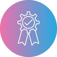 Quality Assurance Line Gradient Circle Icon vector