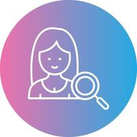 Auditor Line Gradient Circle Icon vector