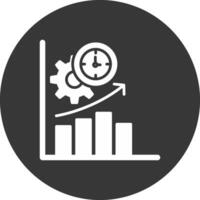 Productivity Glyph Inverted Icon vector