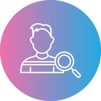 Auditor Line Gradient Circle Icon vector