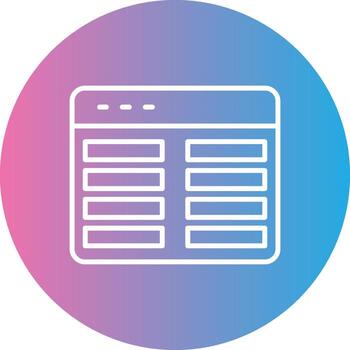 Web Programming Line Gradient Circle Icon vector