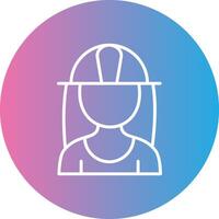 Architect Line Gradient Circle Icon vector