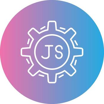 javascript línea degradado circulo icono vector