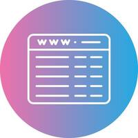 Web Programming Line Gradient Circle Icon vector