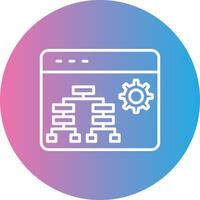 Hierarchy Line Gradient Circle Icon vector