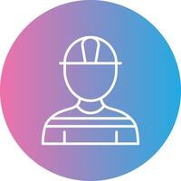 Architect Line Gradient Circle Icon vector