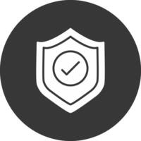 Protection Glyph Inverted Icon vector