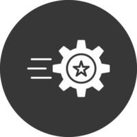 Cogwheel Glyph Inverted Icon vector