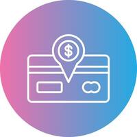 Direct Debit Line Gradient Circle Icon vector