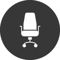 Chair Glyph Inverted Icon vector