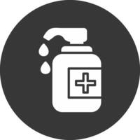 Soap Glyph Inverted Icon vector