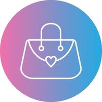 Purse Line Gradient Circle Icon vector