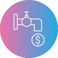 Tap Water Line Gradient Circle Icon vector