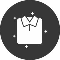 icono de glifo de camisa invertido vector