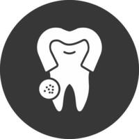 Gum Glyph Inverted Icon vector