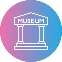 Museum Line Gradient Circle Icon vector