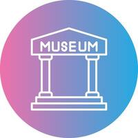 Museum Line Gradient Circle Icon vector