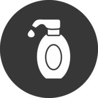 Lotion Glyph Inverted Icon vector