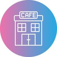 Cafe Line Gradient Circle Icon vector