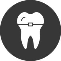 Braces Glyph Inverted Icon vector