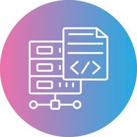 Programming Language Line Gradient Circle Icon vector