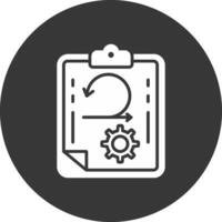 Agile Glyph Inverted Icon vector