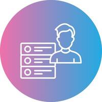 User Data Line Gradient Circle Icon vector