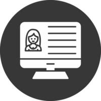 User Profiles Glyph Inverted Icon vector