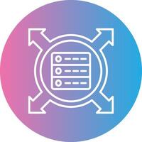 Data Driven Line Gradient Circle Icon vector