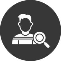 Auditor Glyph Inverted Icon vector