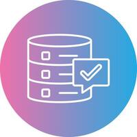 Data Quality Line Gradient Circle Icon vector