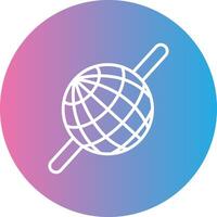 Sphere Line Gradient Circle Icon vector