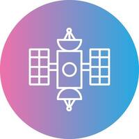 Hubble Space Telescope Line Gradient Circle Icon vector