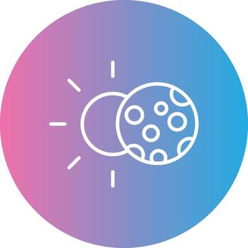 Eclipse Line Gradient Circle Icon vector