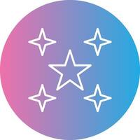 Stars Line Gradient Circle Icon vector