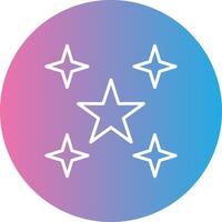 Stars Line Gradient Circle Icon vector