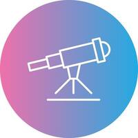 Stargazing Line Gradient Circle Icon vector