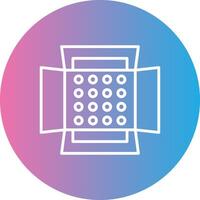 Soft Box Line Gradient Circle Icon vector