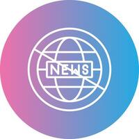 Fake News Line Gradient Circle Icon vector