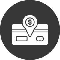 Direct Debit Glyph Inverted Icon vector