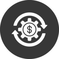 Money Management Glyph Inverted Icon vector
