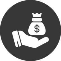 Donation Glyph Inverted Icon vector